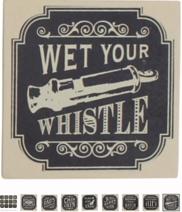 Wet your whistle coaster